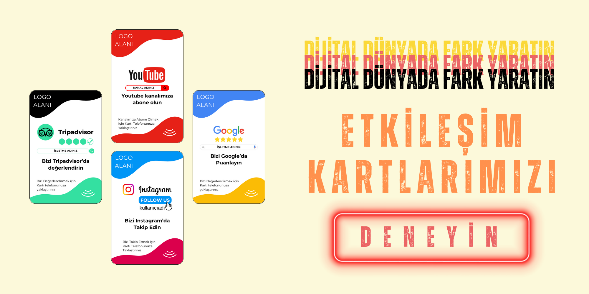 Etkileşim Kartlarımız İle İşletmelerinize Değer Katın